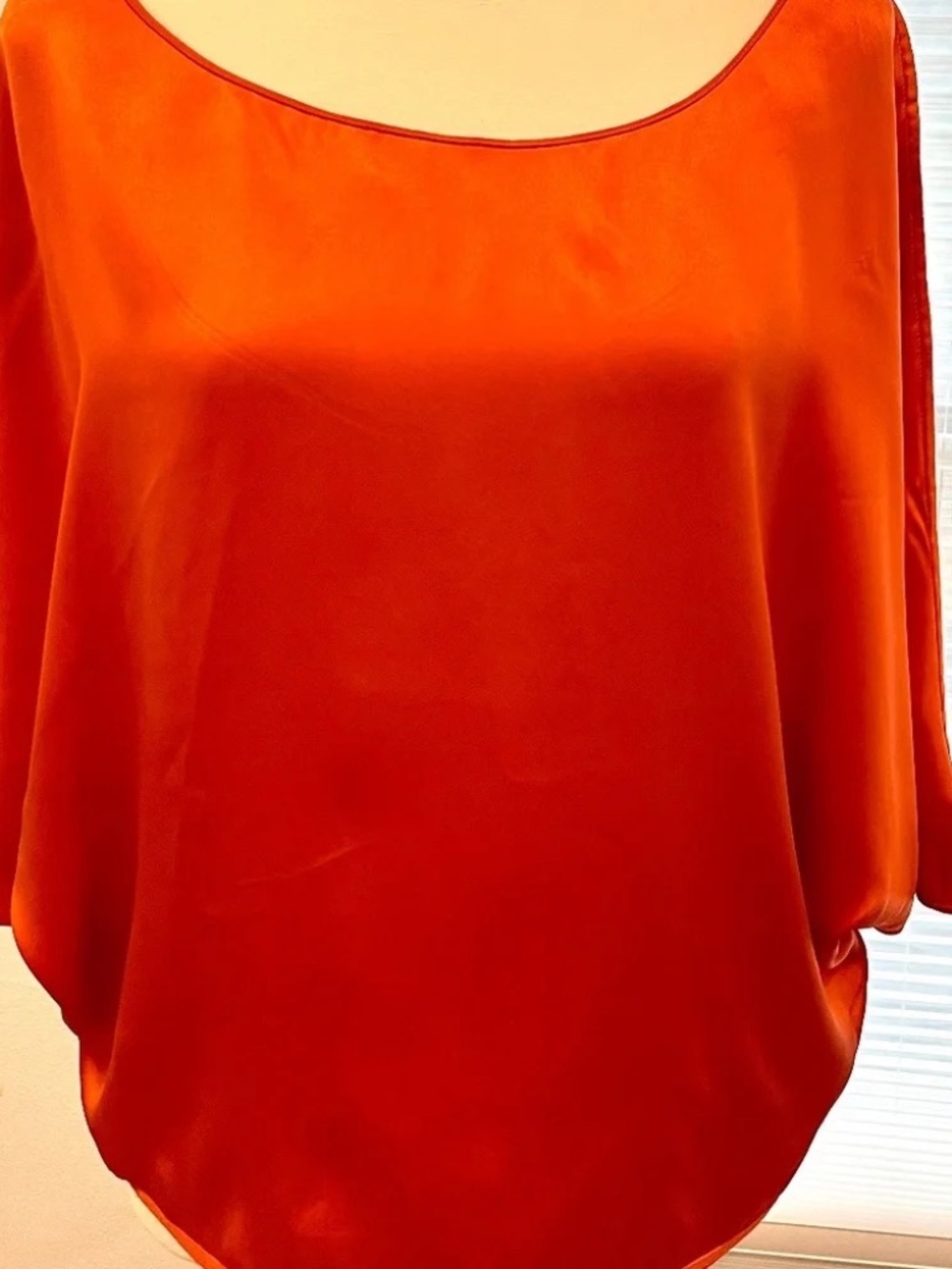 Orange silk Vince (reversible) top